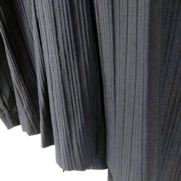 T Milano Black Micro Pleated Triple Lapel Button Up Blazer Sz 14 - Picture 5 of 9